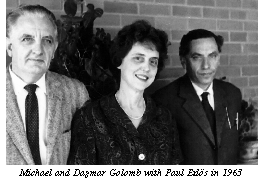 Michael and Dagmar Golomb with Paul Erdös in 1963