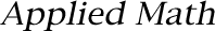 Applied Math