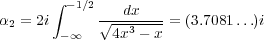      ∫ -1∕2---dx---
ω2 = i -∞  √4x3---x-= 1.8540...

