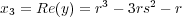 x3 = Re(y) = r3 - 3rs2 - r  