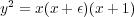  2
y  = x(x + ε)(x +1)  