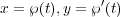 x = ℘(t),y = ℘ ′(t)  