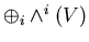 $\oplus_i \wedge^i(V)$