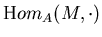 ${\mbox Hom}_A(M,\cdot)$